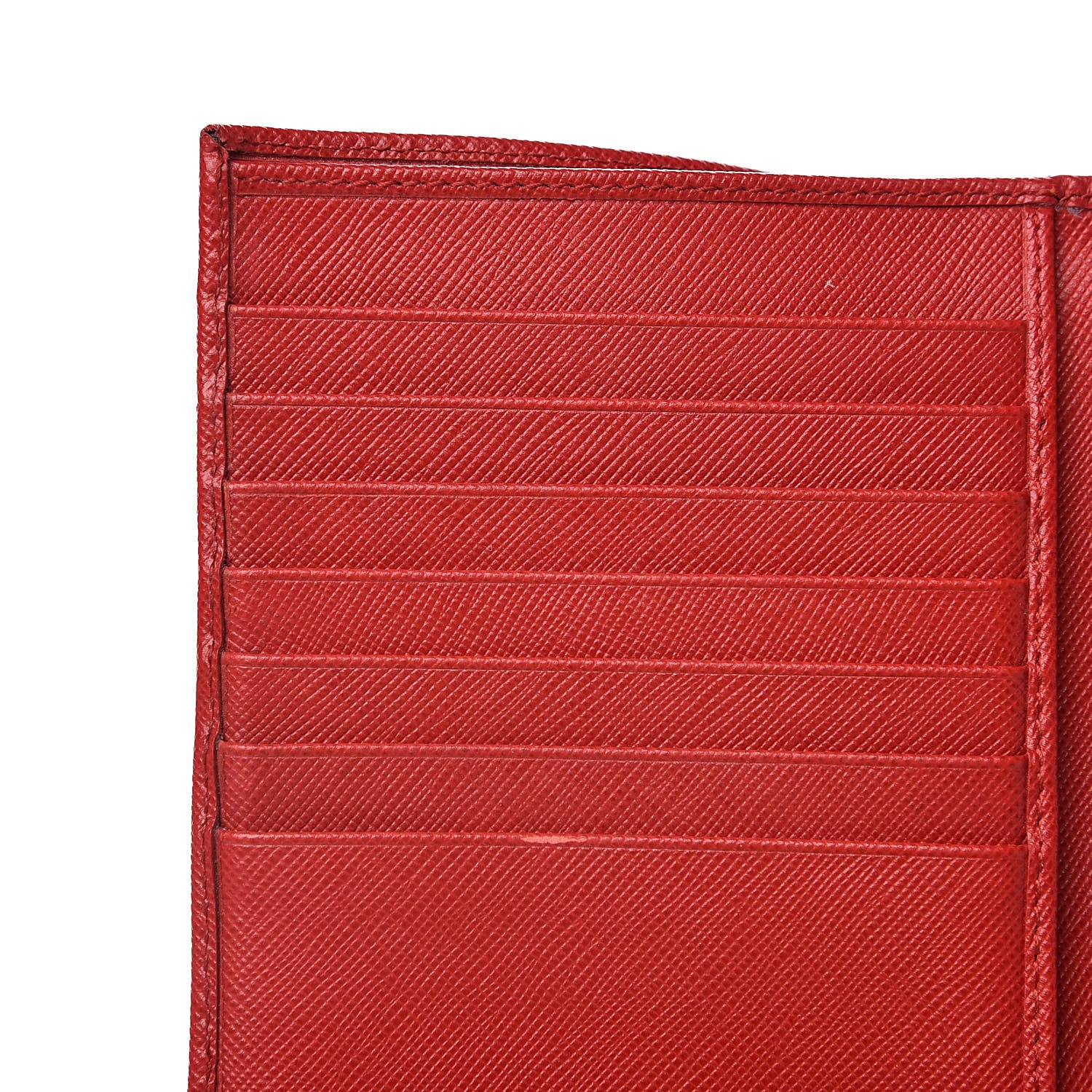 Prada Saffiano Metal Flap Wallet Fuoco 13 of 14
