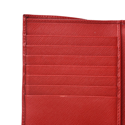 Prada Saffiano Metal Flap Wallet Fuoco 13 of 14