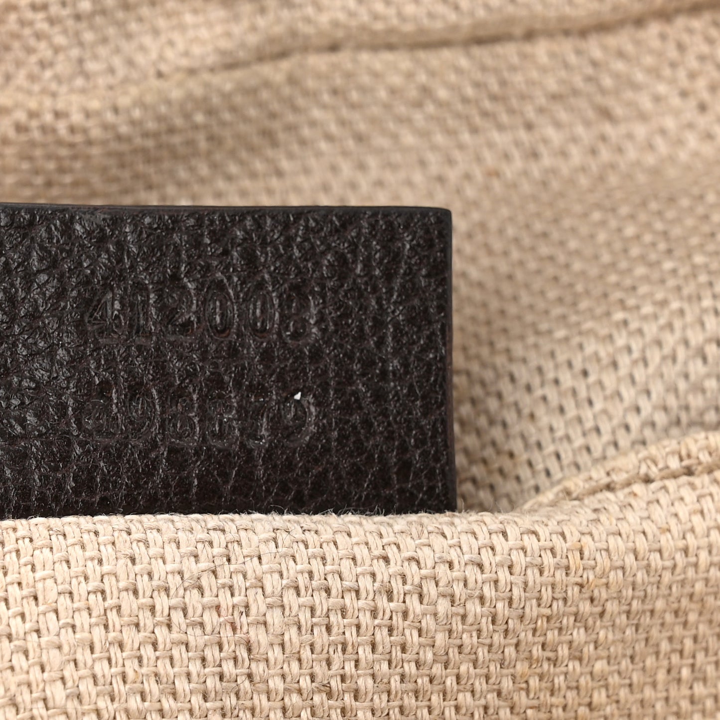 Textured Calfskin Web Small Webby Bee Shoulder Bag Brown Coffee