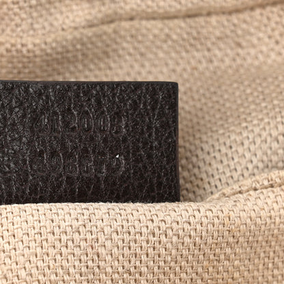Gucci Textured Calfskin Web Small Webby Bee Shoulder Bag Brown Coffee 7 of 18