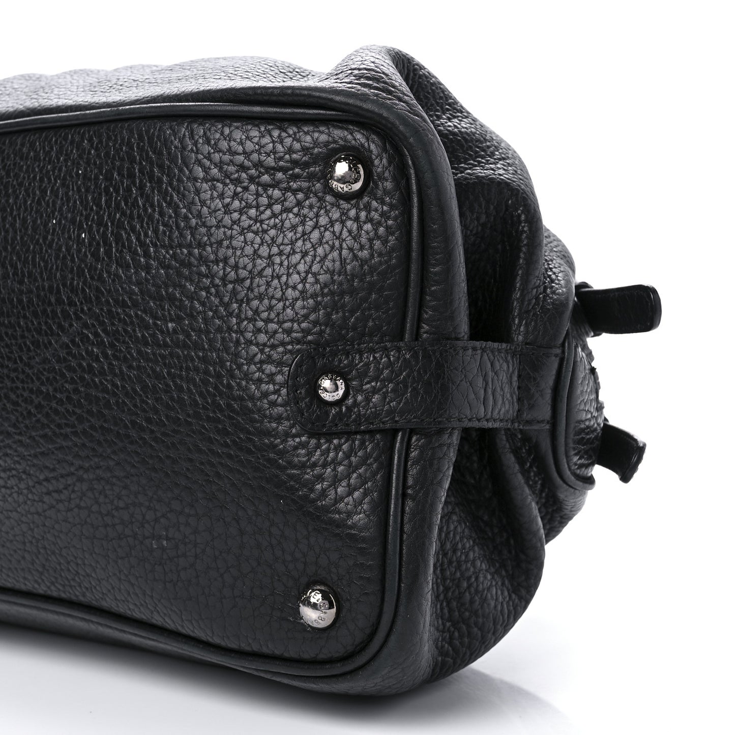 Grained Calfskin Miss Bunny Bag Black