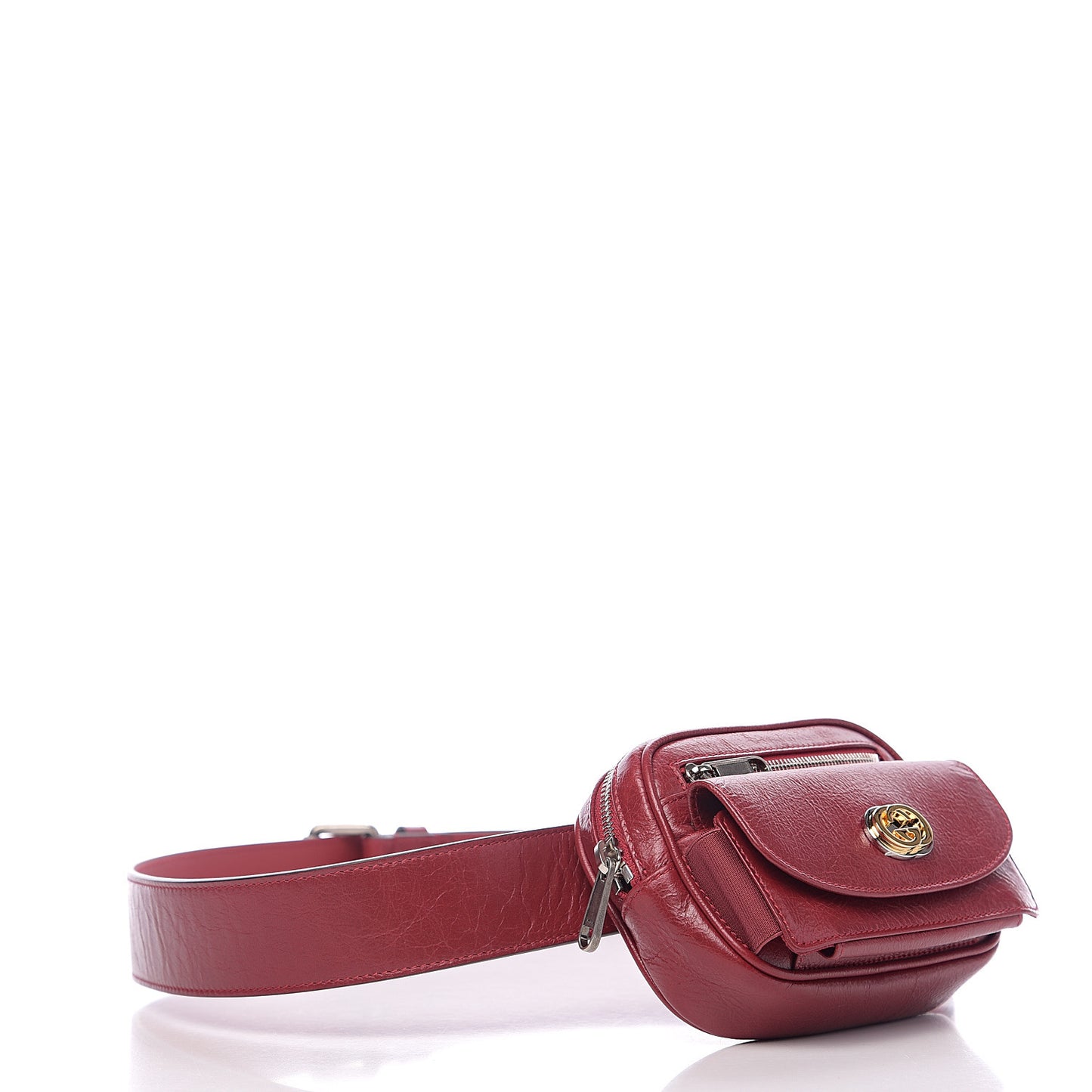 Fluffy Calfskin Mini Morpheus Belt Bag Red