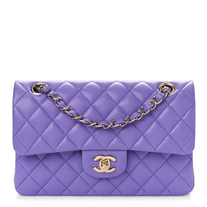 Chanel Caviar Quilted Small Double Flap Purple 1 of 9