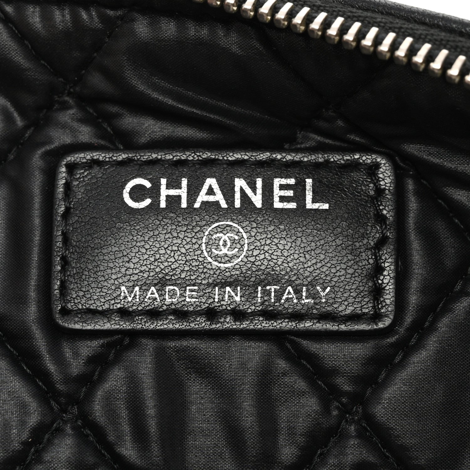 Chanel Lambskin Quilted Medium Cosmetic Case Black 6 of 8