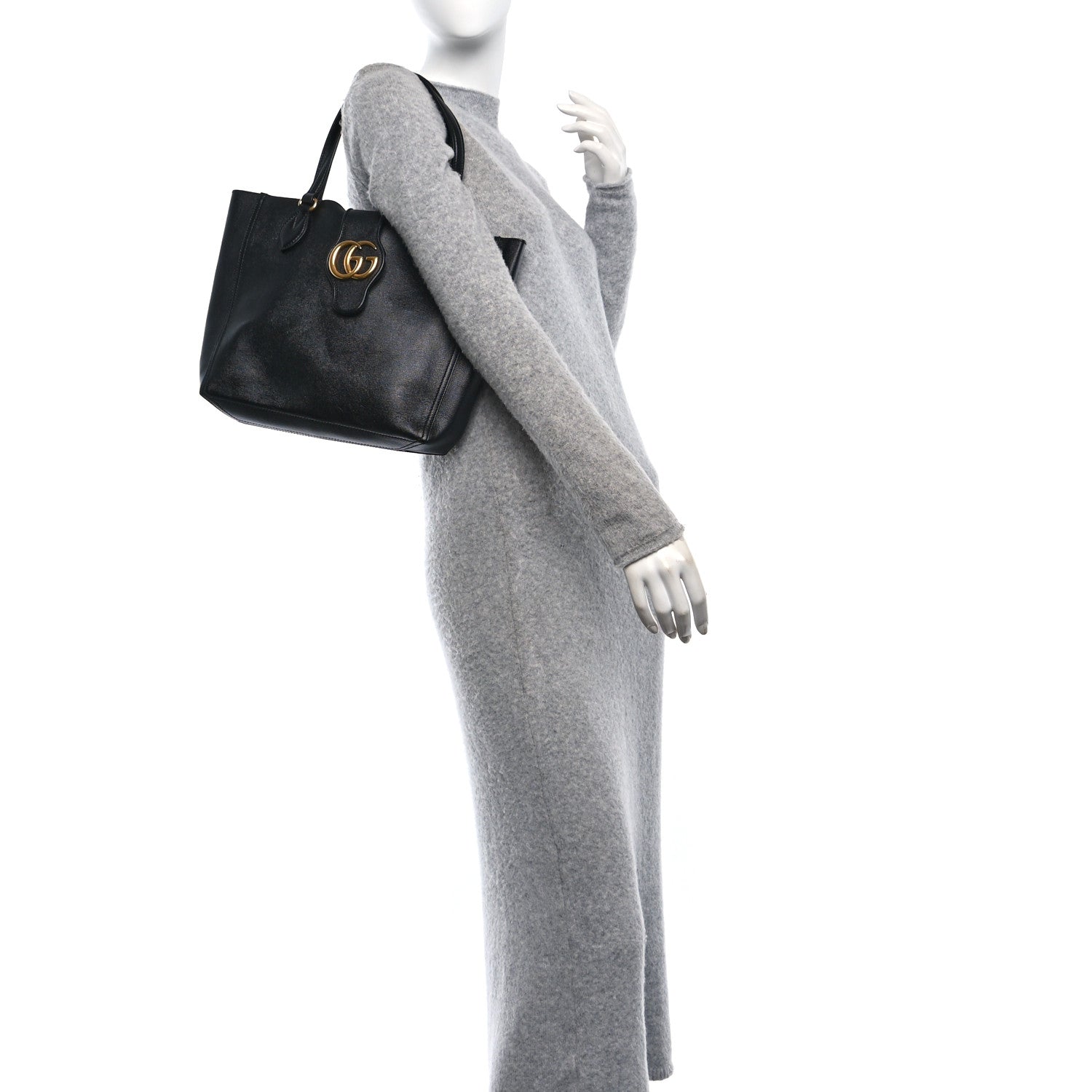 Gucci New Sakai Calfskin Lux Small Dahlia Tote Black 2 of 11