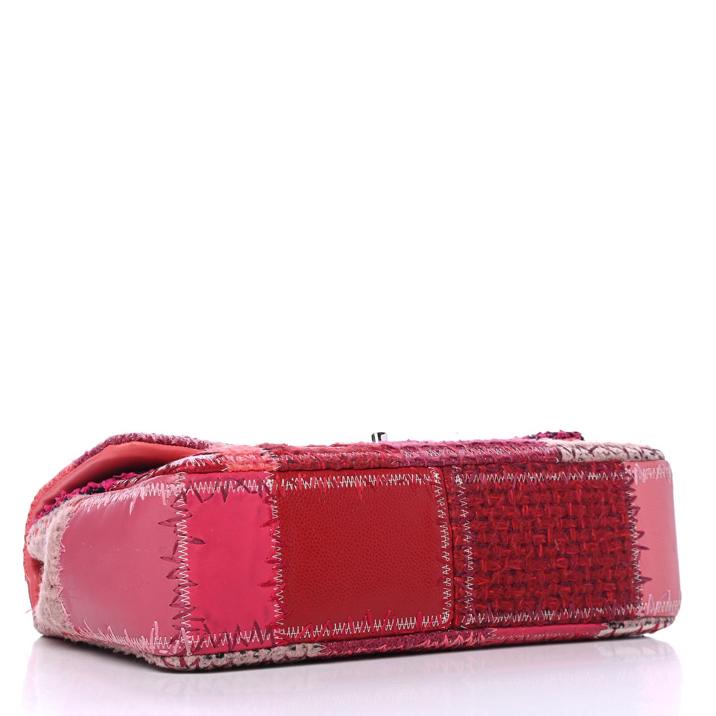 Tweed Patchwork Jumbo Single Flap Pink