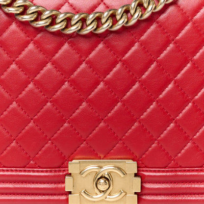 Chanel Lambskin Quilted New Medium Boy Flap Red 8 of 14