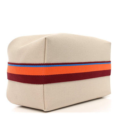 Hermes Canvas Large Bride-A-Brac Pavillon Pouch Natural Multicolor 4 of 9