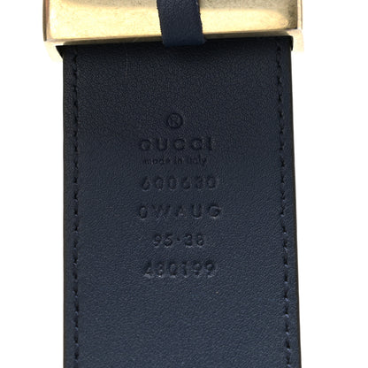 Gucci Calfskin Ceramic Glass Double G 40mm Belt 95 38 Navy Multicolor 5 of 5