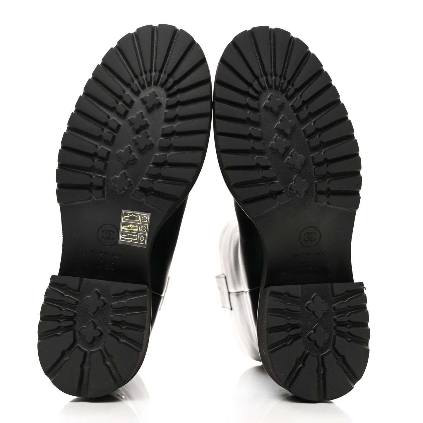 Calfskin CC Ankle Boots 38 Black