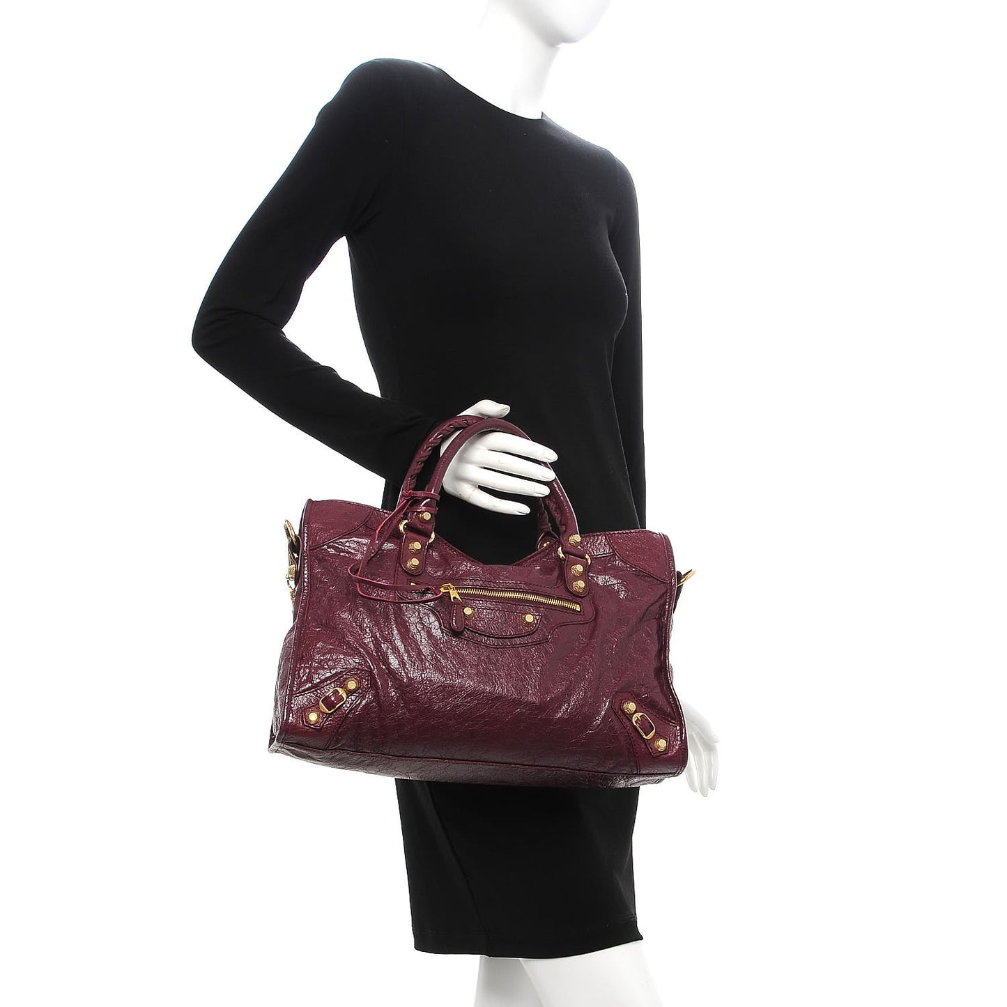 Agneau Giant 12 Gold Hardware City Violet Prune
