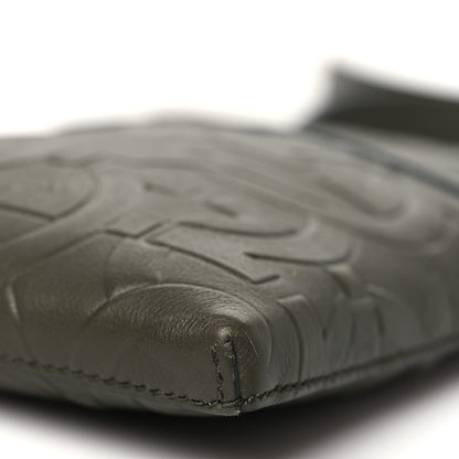 Salvatore Ferragamo Calfskin Embossed Gancini Crossbody Green 9 of 9