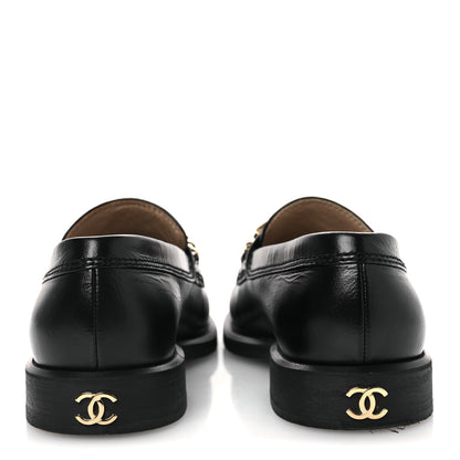 Chanel Calfskin Enamel Charms Mocassin Loafers 39.5 Black 11 of 24