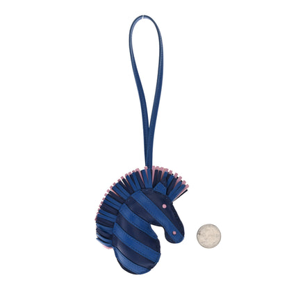 Hermes Milo Lambskin Geegee Savannah Bag Charm Bleu Saphir Bleu France Mauve Sylvestre 2 of 4