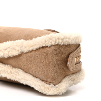 Alaia Suede Lambskin Merino Shearling Le Teckel Clutch Camel 10 of 10