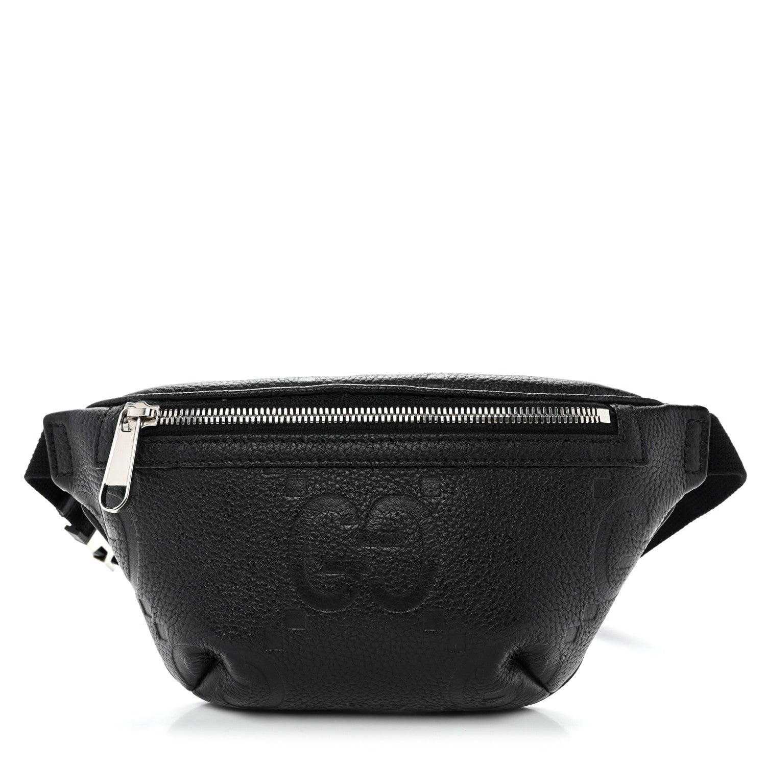 Gucci Piuma Calfskin Jumbo GG Embossed Small Belt Bag Black 1 of 9