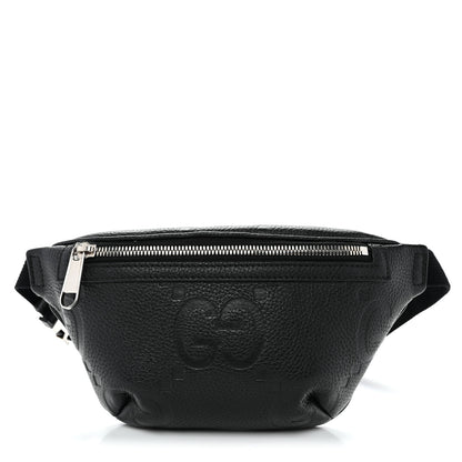 Gucci Piuma Calfskin Jumbo GG Embossed Small Belt Bag Black 1 of 9