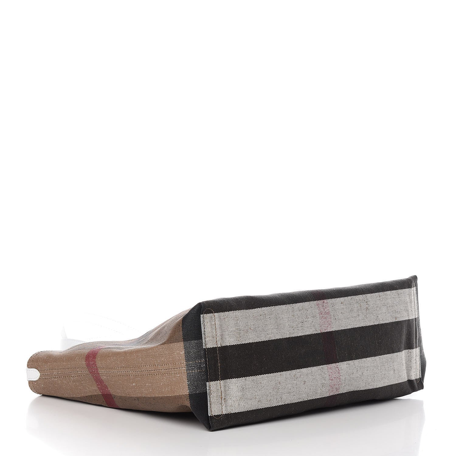 Burberry Coated Canvas Mega Check Medium Doodle Tote White 4 of 14