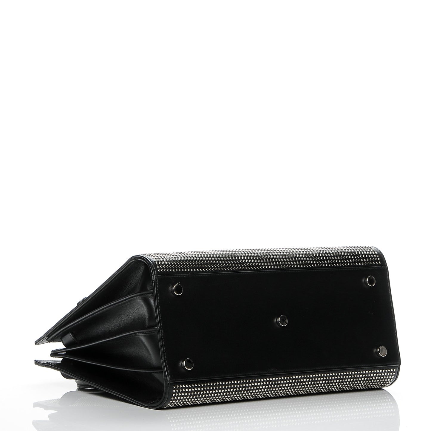 Calfskin Studded Small Sac De Jour Black
