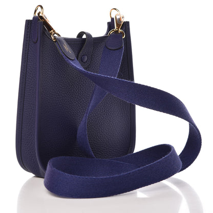 Hermes Taurillon Clemence Evelyne TPM Bleu Encre 3 of 8