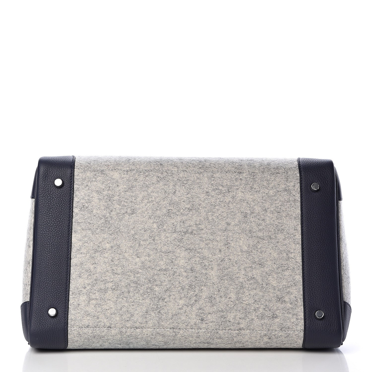 Hermes Togo Todoo Feutre HAC Birkin 40 Gris Clair Bleu Nuit 6 of 32