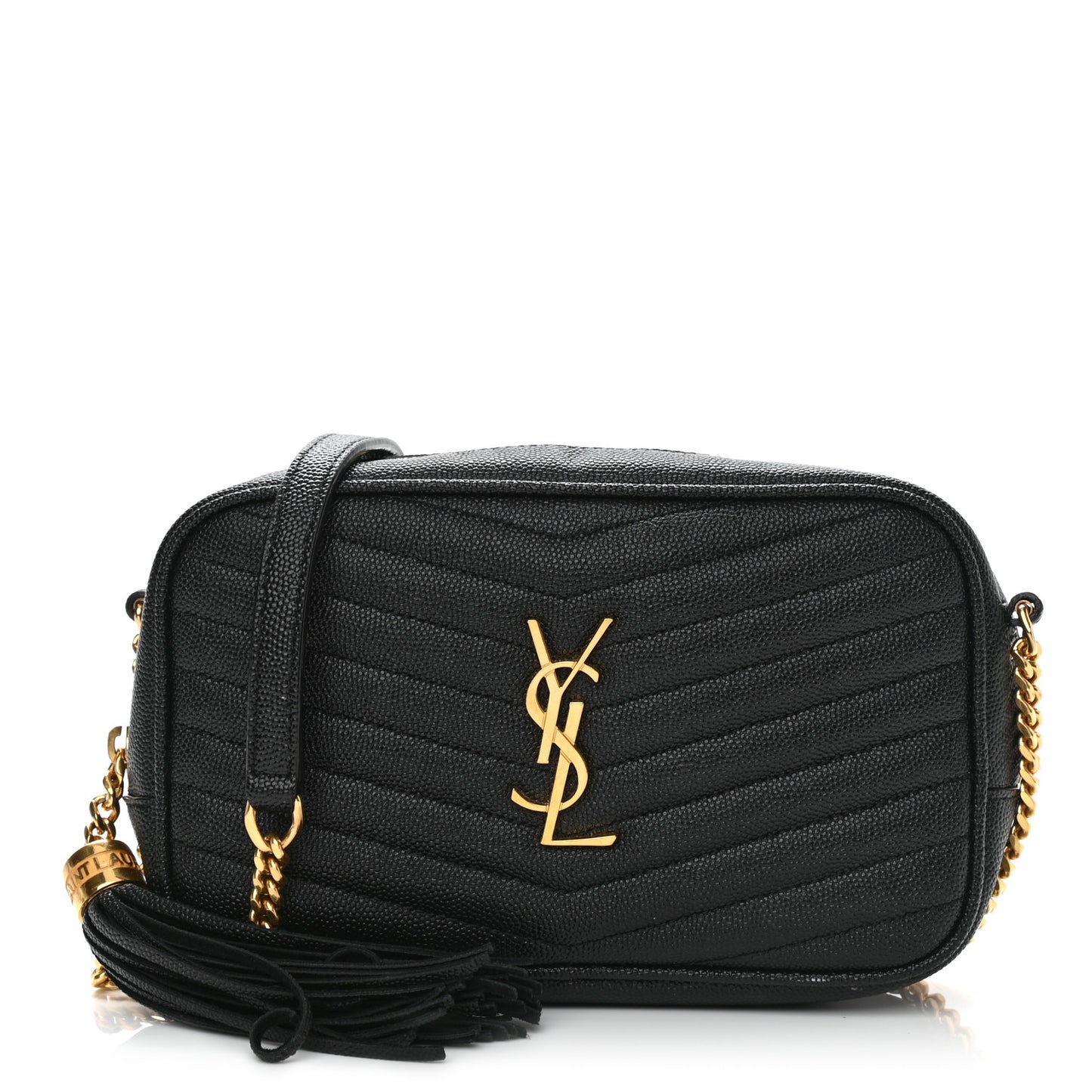 Grain De Poudre Matelasse Monogram Mini Lou Camera Bag Black