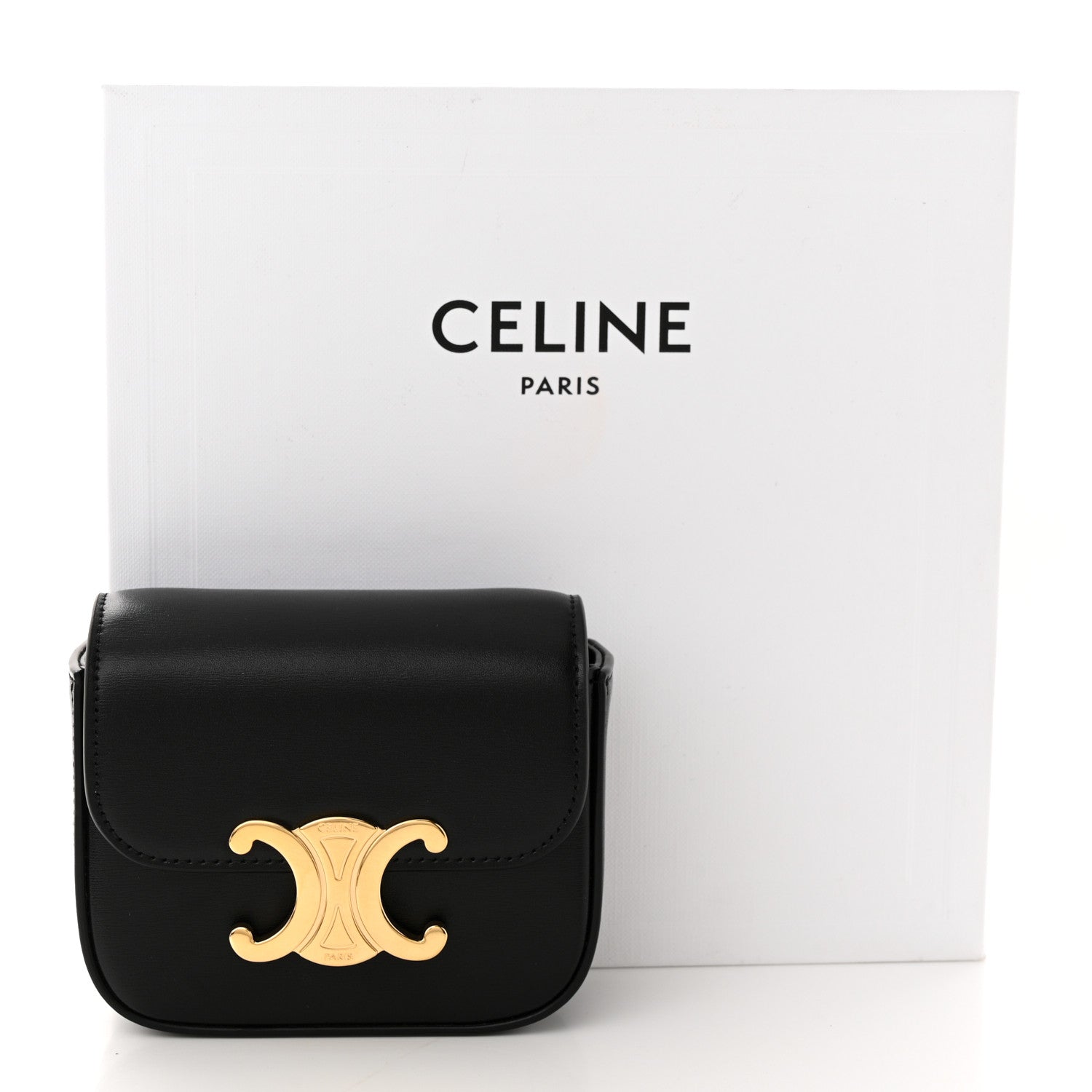 Celine Shiny Calfskin Mini Triomphe Black 11 of 11
