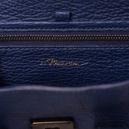 3.1 Phillip Lim 3.1 Textured Calfskin Mini Pashli Satchel Cobalt 8 of 9