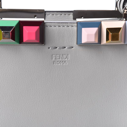 Fendi VItello Dolce Studded Petite 3Jours Tote Ghiaccio Multicolor 9 of 13