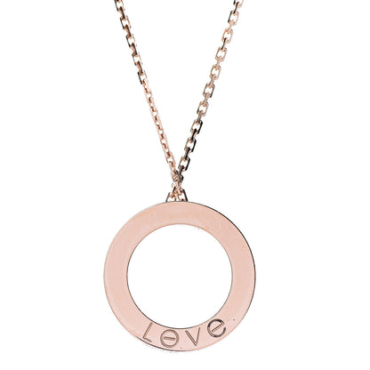 Cartier 18K Pink Gold LOVE Pendant Necklace 6 of 8