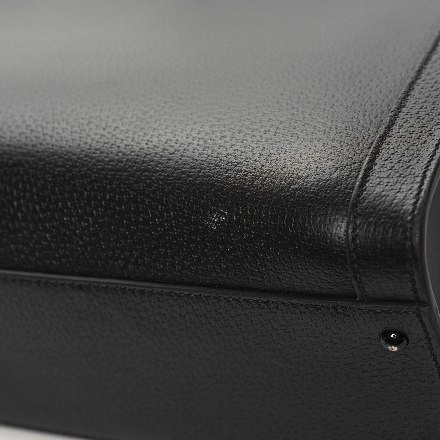 Textured Dollar Calfskin Web Monochrome Large Diana Tote Bag Black