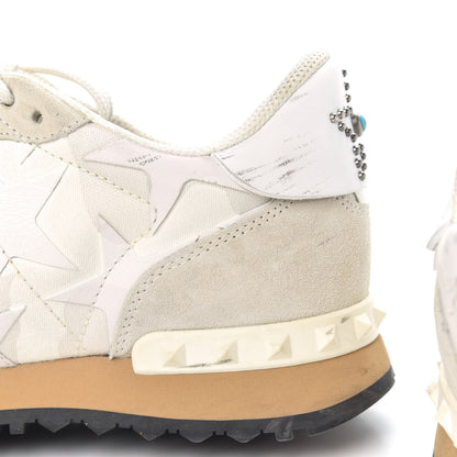 Valentino Garavani Fabric Suede Camustars Womens Rockrunner Sneakers 38 White 8 of 12