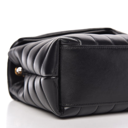 Saint Laurent Calfskin Y Quilted Monogram Small Loulou Chain Satchel Black 6 of 11