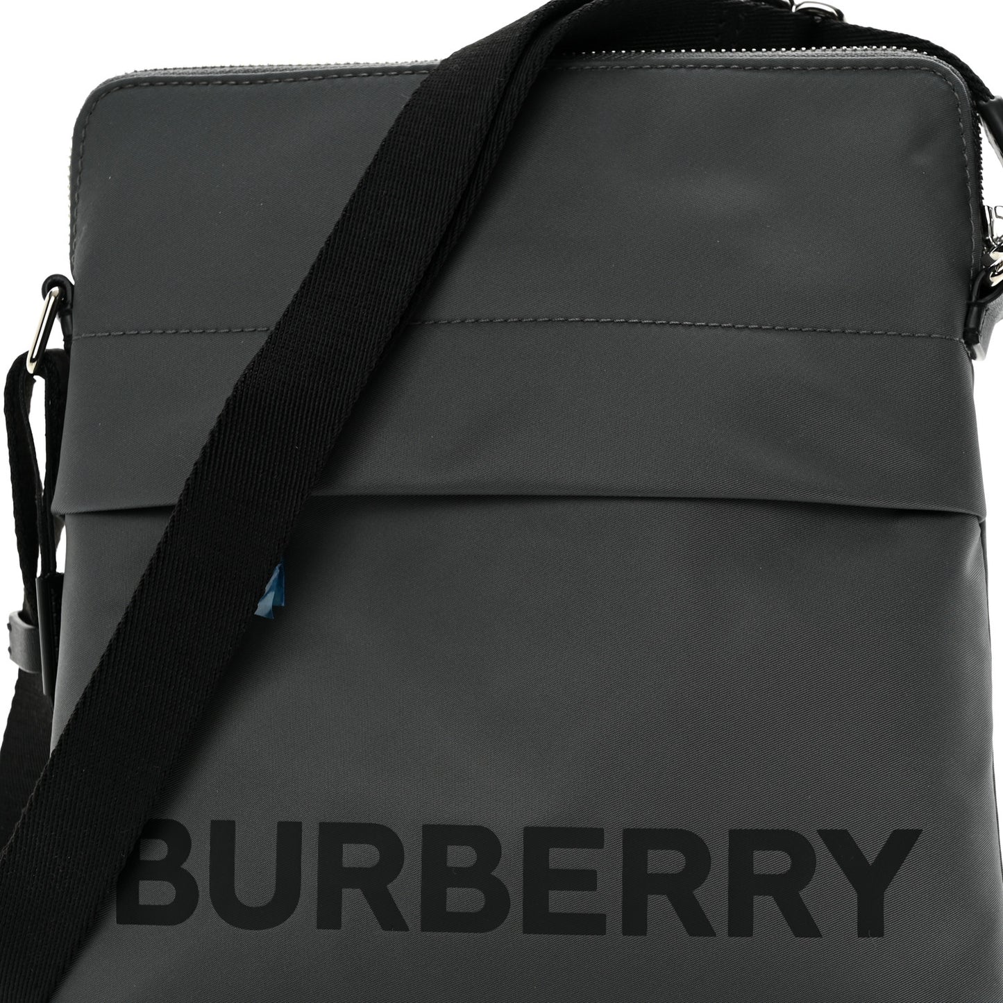 Econyl Logo Print Crossbody Bag Grey