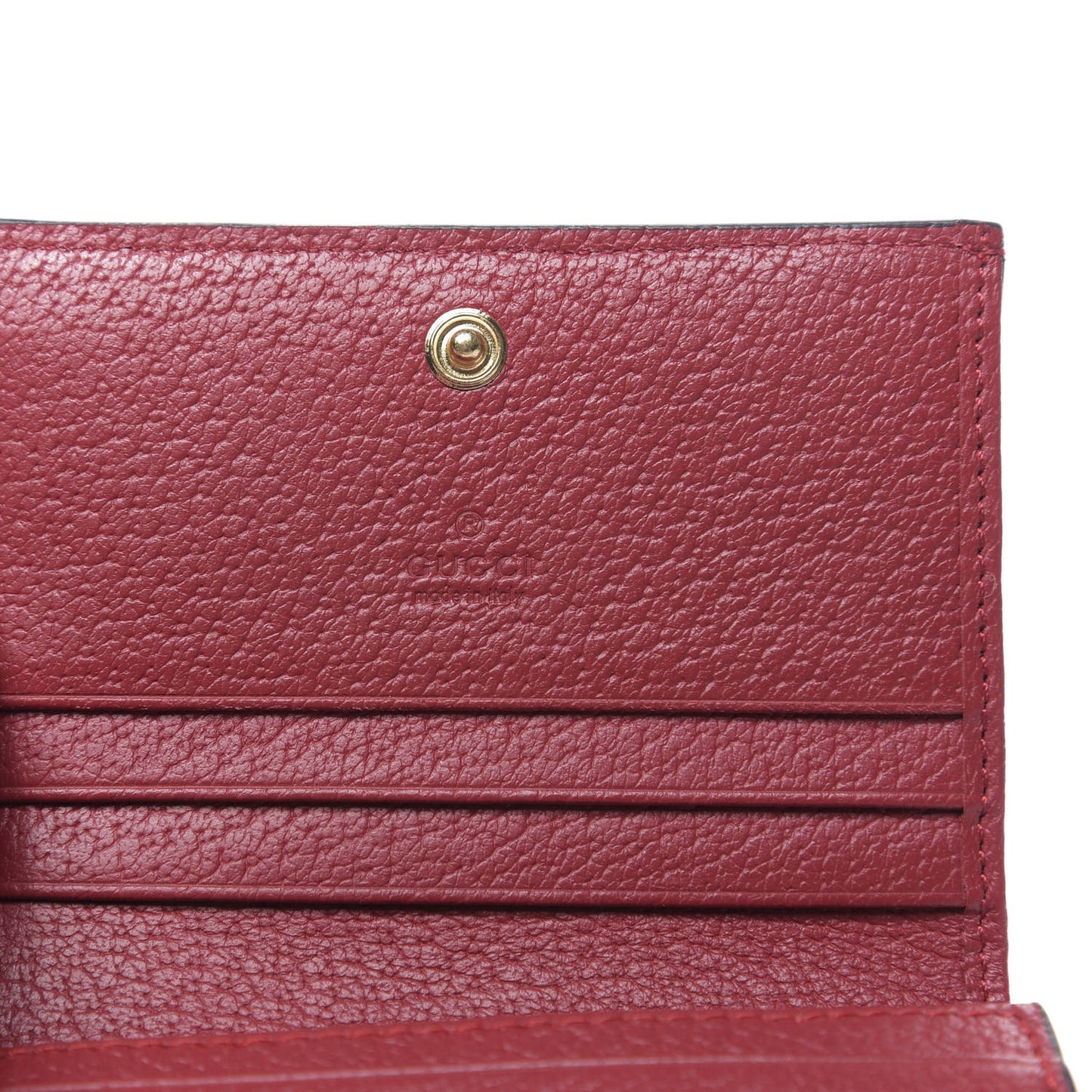 GG Supreme Monogram Flora Web Ophidia Card Case Red