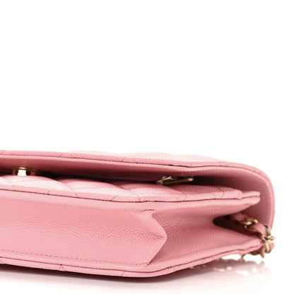 Chanel Caviar Quilted Wallet on Chain WOC Light Pink 11 of 11