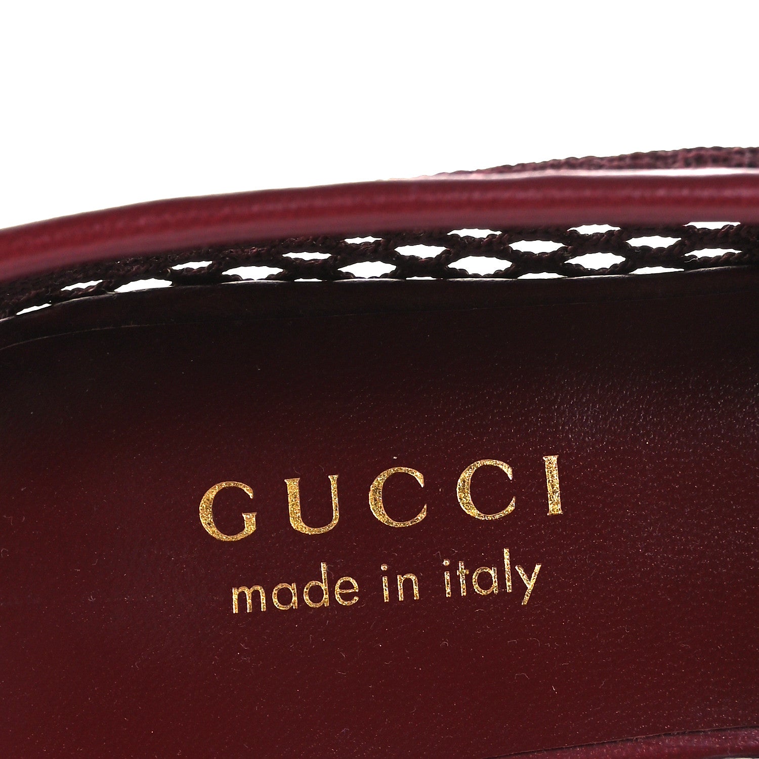 Gucci Video Net Nappa Horsebit Ballerina Flats 38 Rosso Ancora 9 of 10