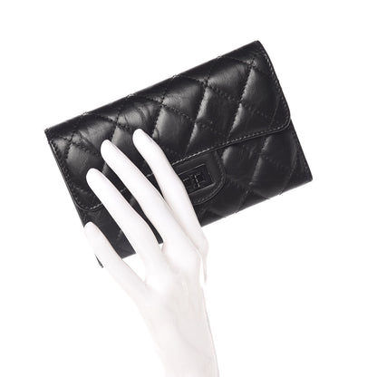 Chanel Aged Calfskin Quilted Reissue Medium Flap Wallet So Black 2 of 9