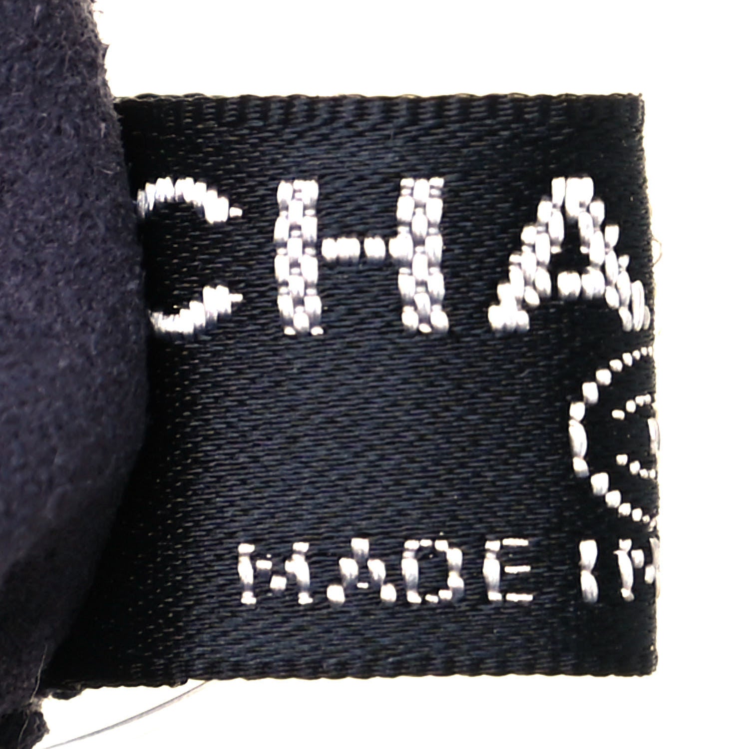 Chanel Lambskin Tweed CC Fingerless Gloves 8.5 Dark Grey Blue Gold 3 of 5