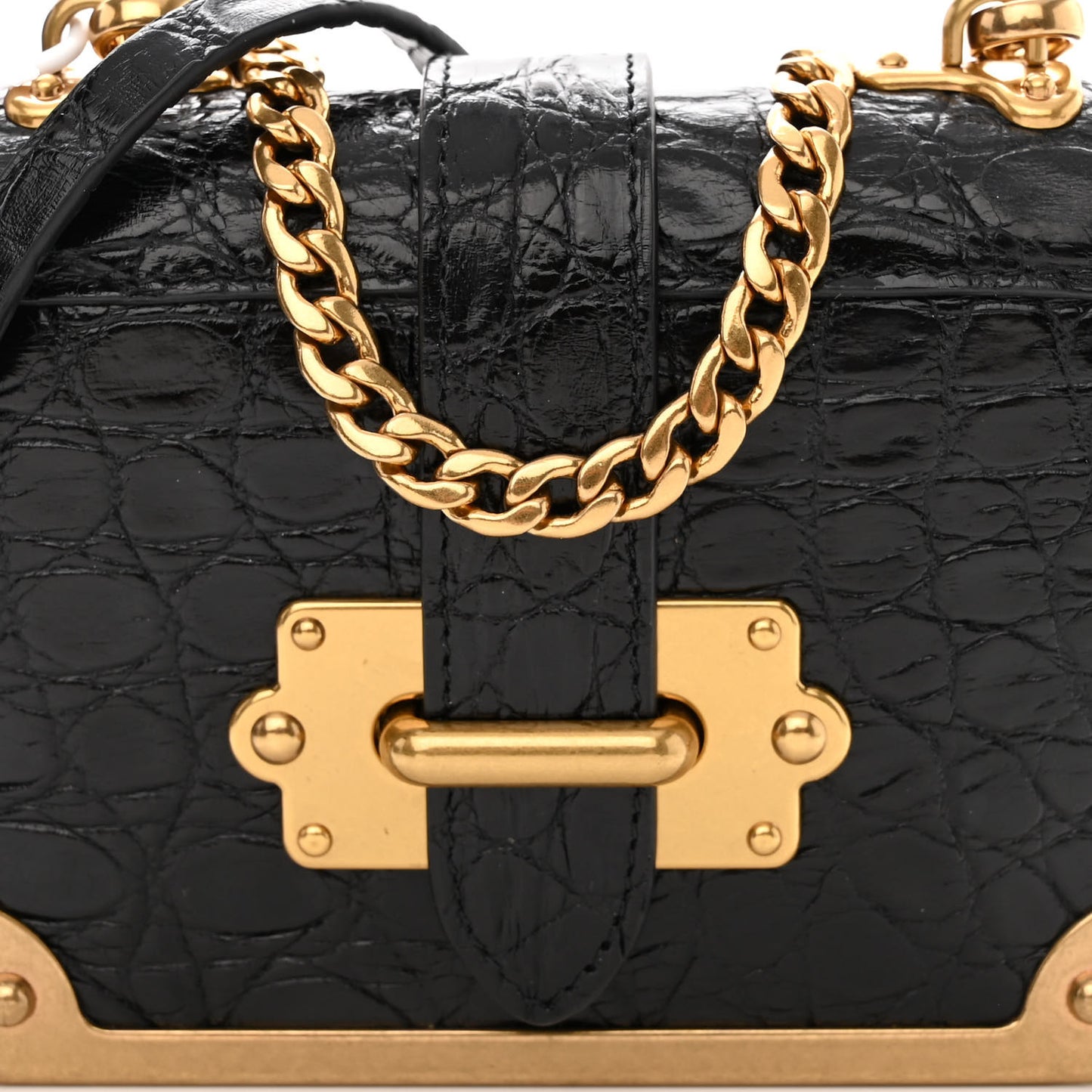 Crocodile Micro Cahier Bag Black