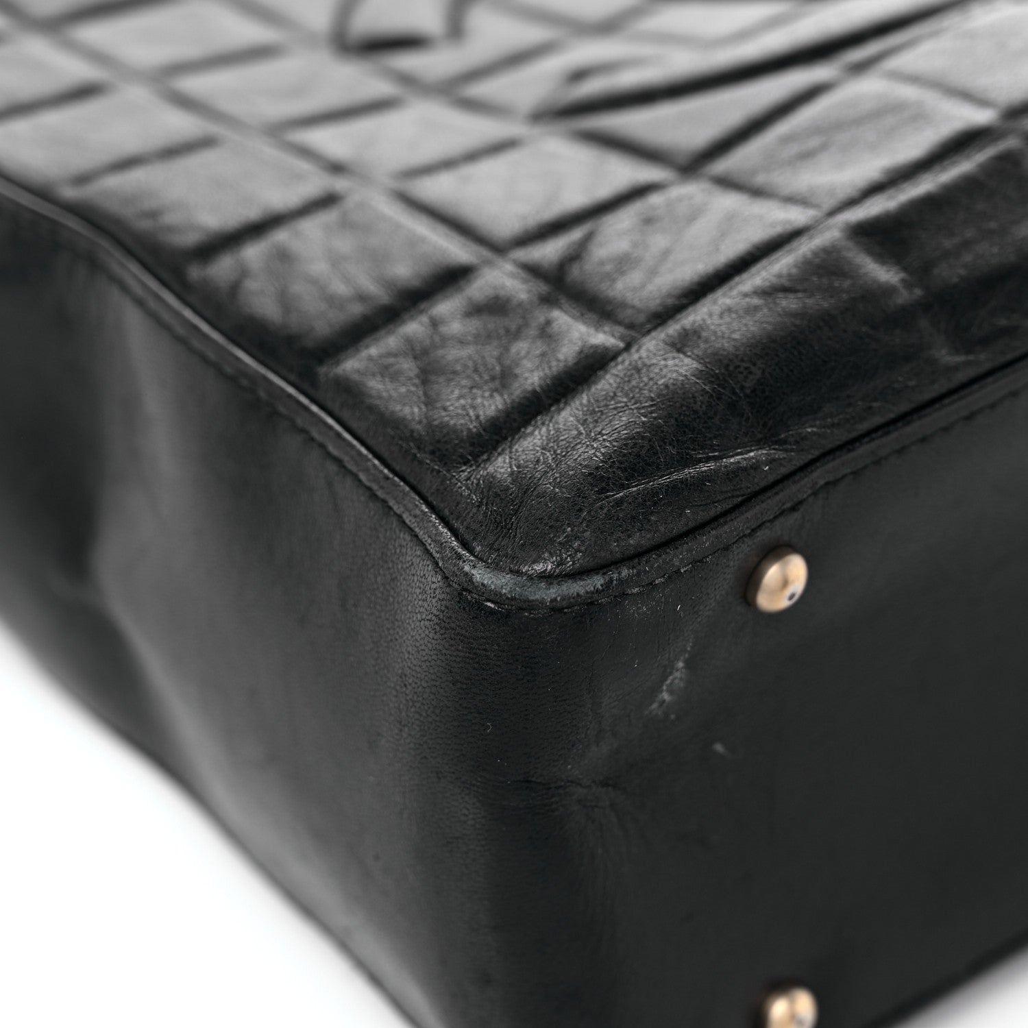 Chanel Lambskin Quilted Chocolate Bar Tote Black 7 of 17