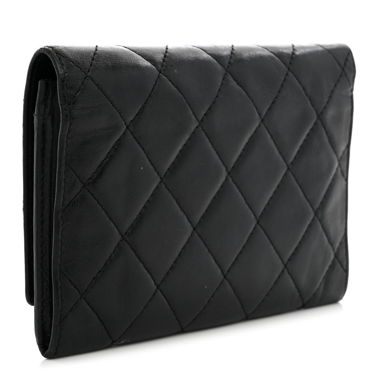 Chanel Calfskin Quilted Cambon Flap Wallet Black 3 of 9