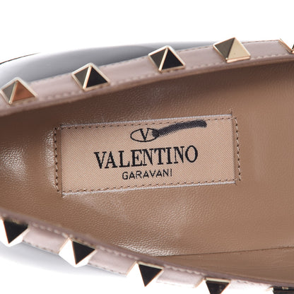 Valentino Garavani Patent Rockstud 100mm Pumps 39 Black Poudre 7 of 8
