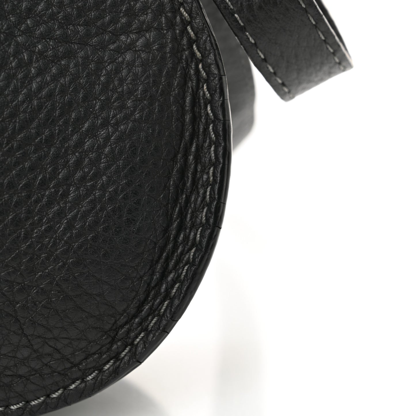 Calfskin Small Marcie Saddle Bag Black