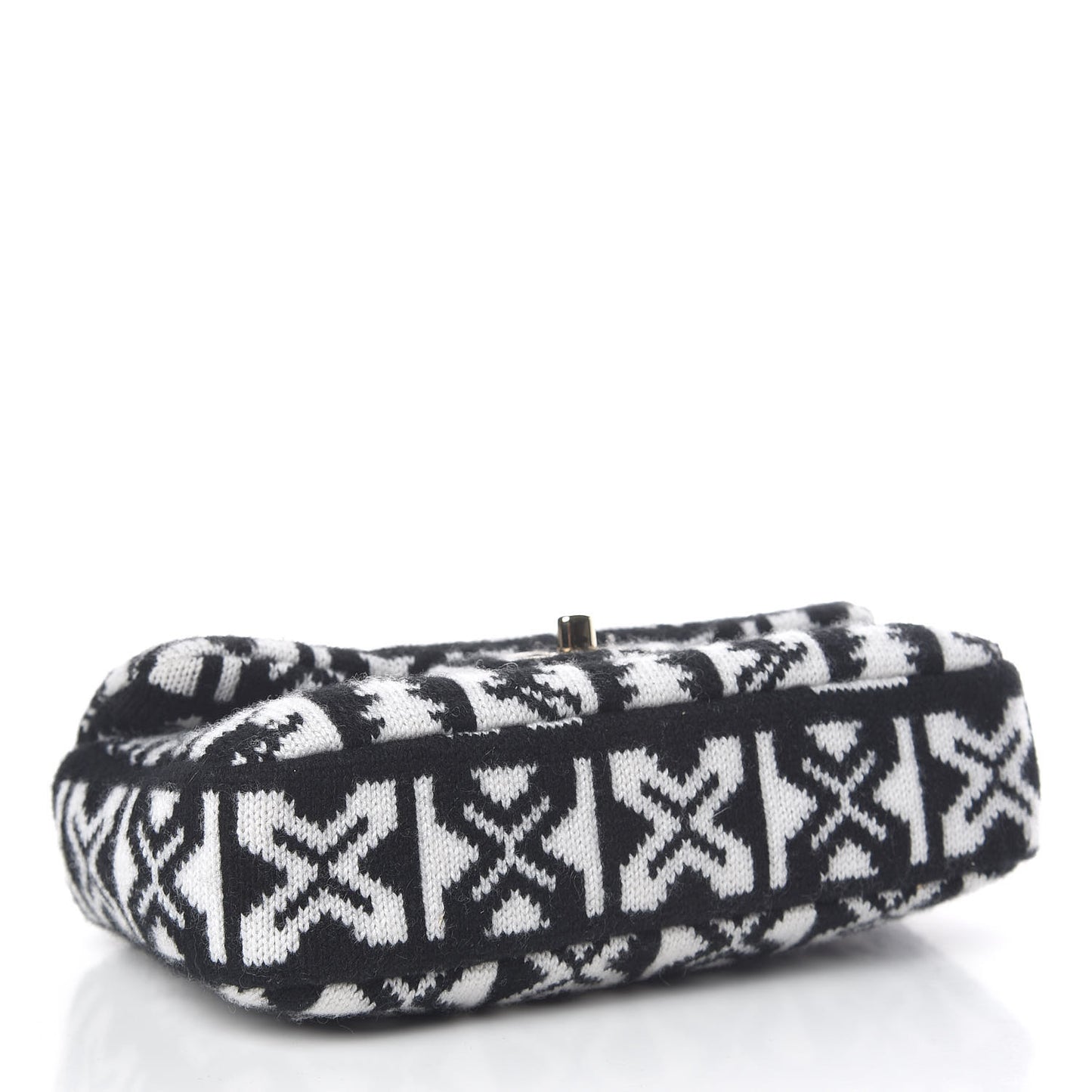 Cashmere Knit Coco Neige Flap Black White