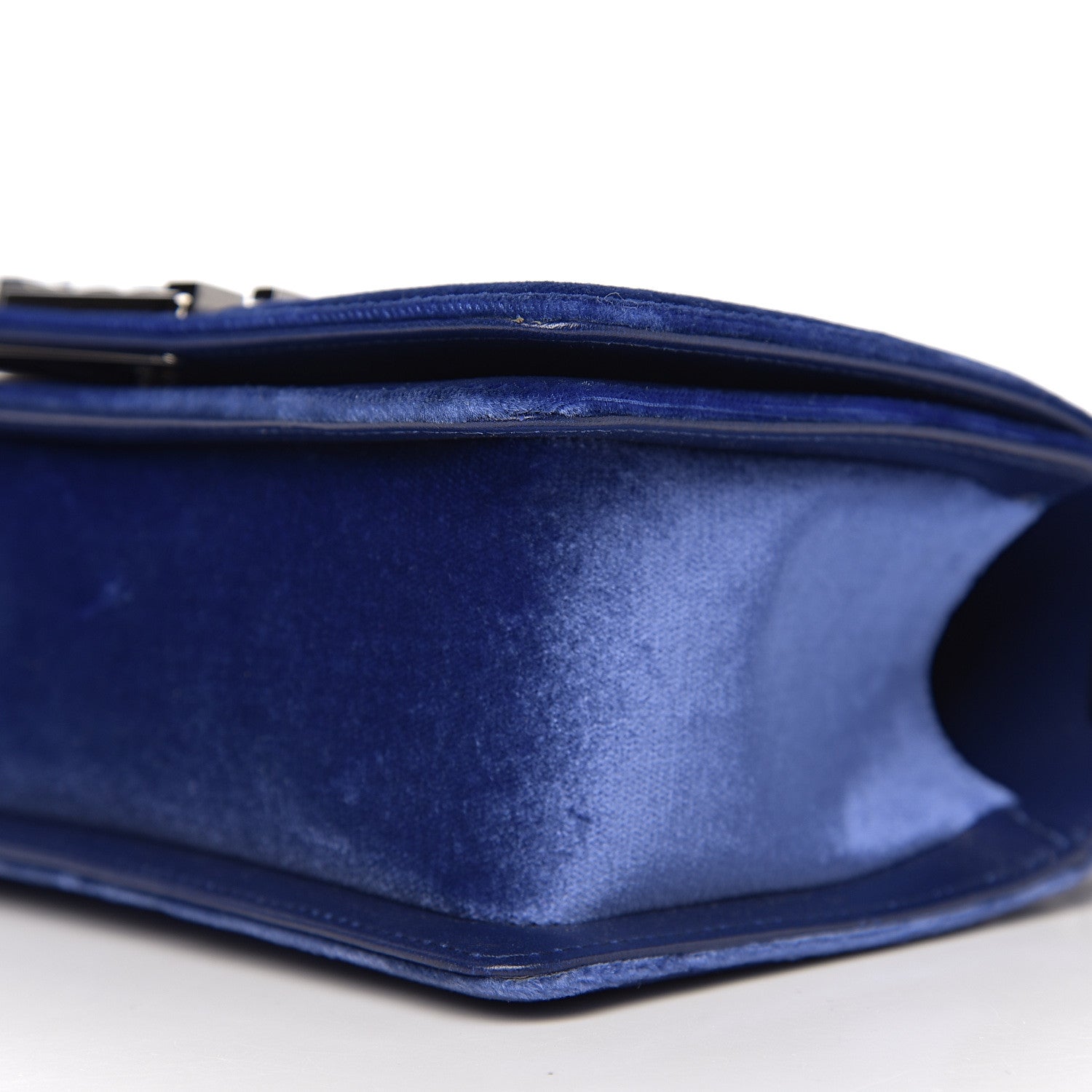 Chanel Velvet Quilted Small Boy Flap Blue 10 of 11