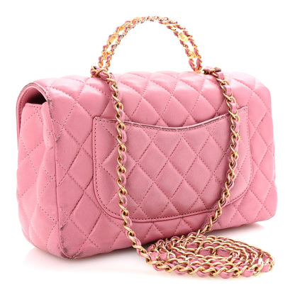 Chanel Lambskin Quilted Mini Strass On Top Flap Pink 3 of 13