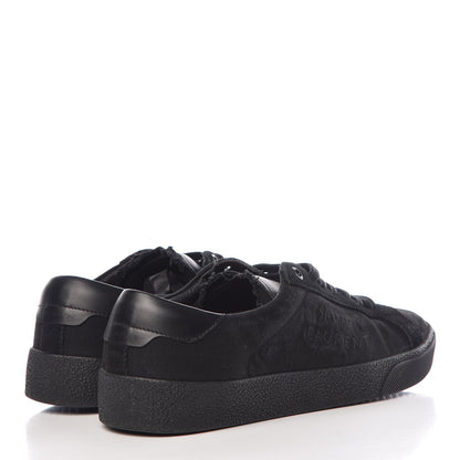 Saint Laurent Distressed Canvas Men's Court Classic Sneakers 40 Black 4 of 11