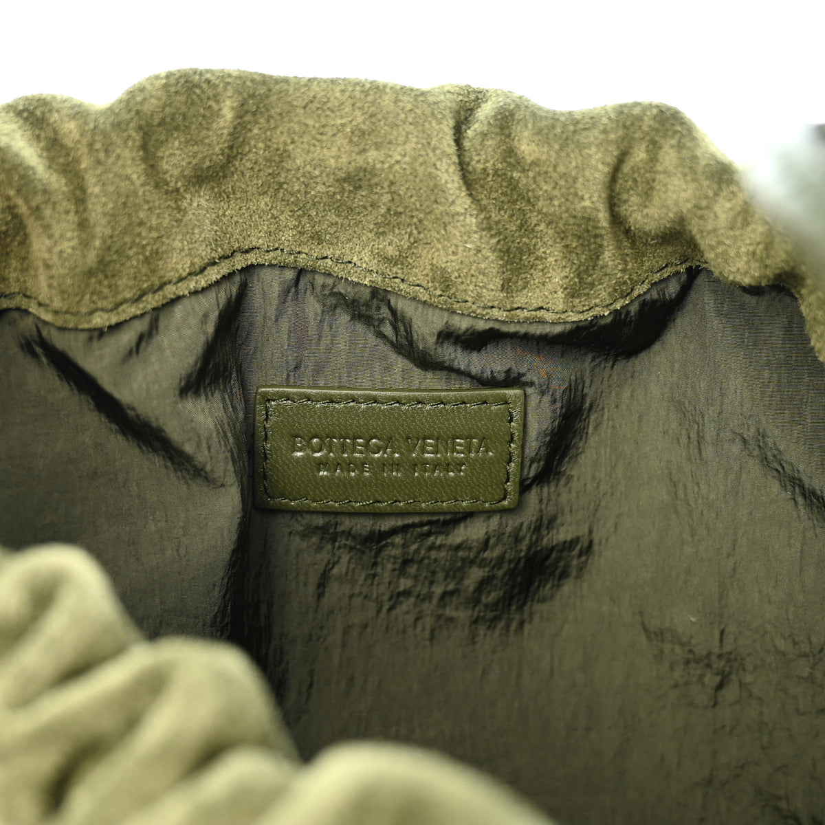 Suede Nappa Intrecciato Medium Dustbag Green Tweed