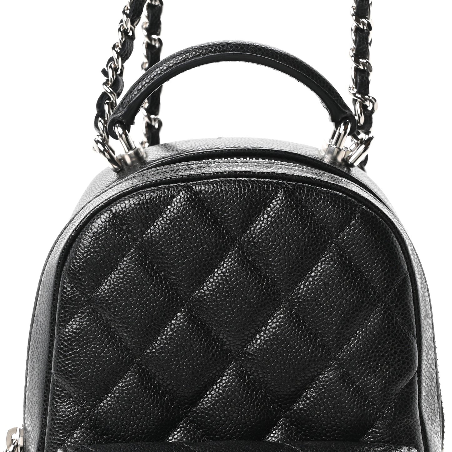 Caviar Quilted CC Mini Classic Backpack Black